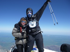 Jordan on the summit of Mt Elbrus