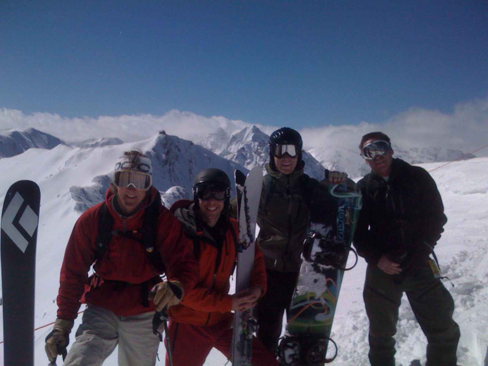 Penn, Nate, Jake, Rob on top of Highlands Bowl