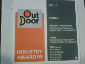 Friedrichshafen today - BD Contact crampon wins OutDoor Gold Award