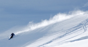 Thomas Hodel ripping the BC near Davos